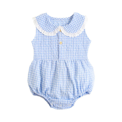 Cute Plaid Newborn Baby Toddler Bodysuits