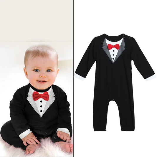 Infant Toddler Boys Gentlemen Rompers 0-24M