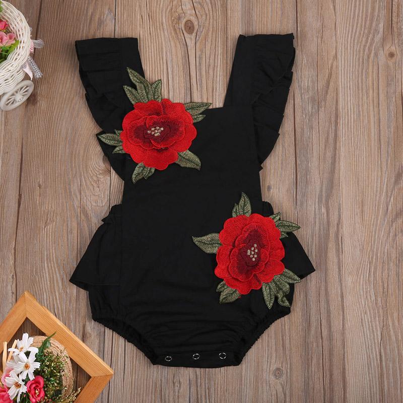 Cotton Flower Baby Girl Rompers