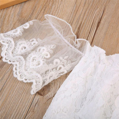 Off Shoulder Toddler Baby Girl Lace Romper