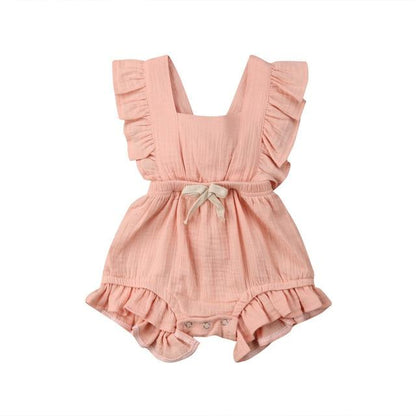 Cute Baby Girl Ruffle Romper 0-18M