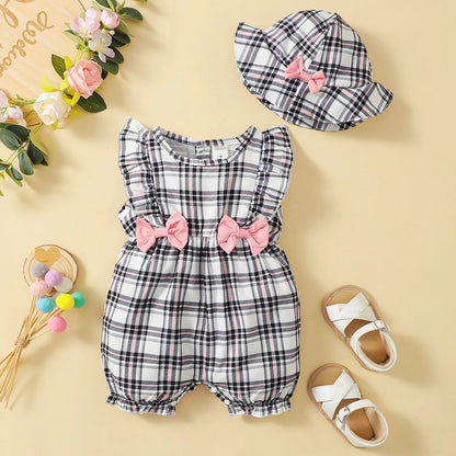 Summer Baby Jumpsuits & Hat