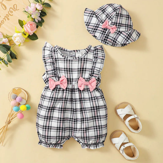 Summer Baby Jumpsuits & Hat