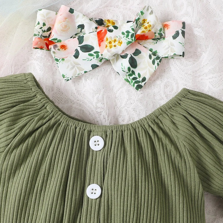 Baby Girls Summer Floral Clothes Set
