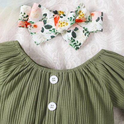 Baby Girls Summer Floral Clothes Set