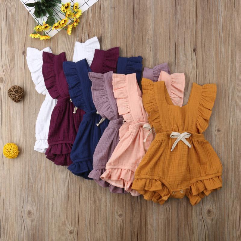 Cute Baby Girl Ruffle Romper 0-18M