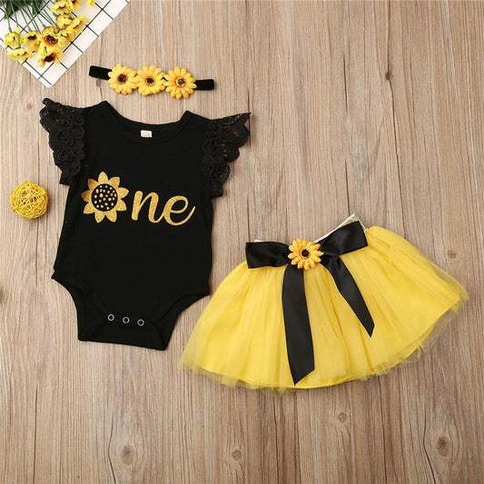 Baby Girls Sunflower Clothes Set