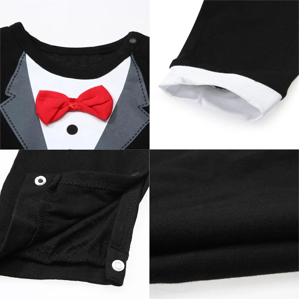 Infant Toddler Boys Gentlemen Rompers 0-24M