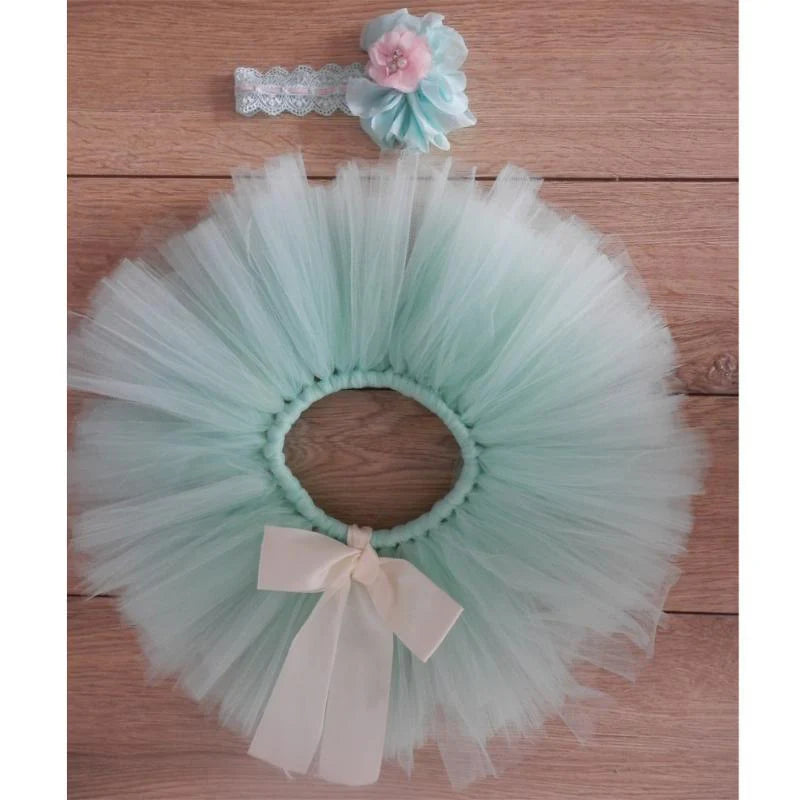 Newborn Baby Tutu Skirt Costume With Headband