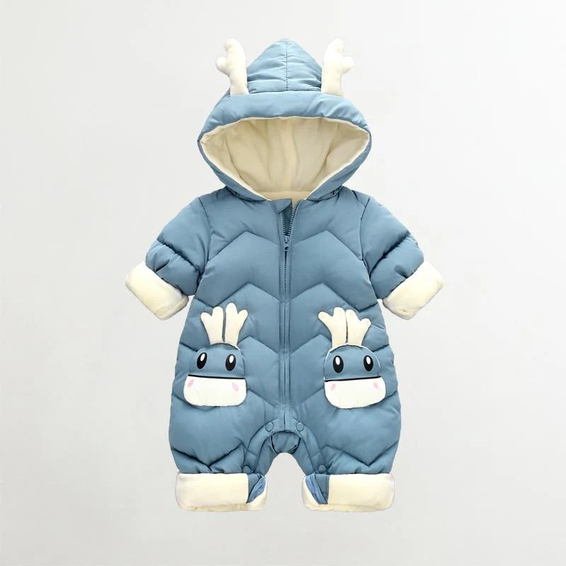 Cute Soft & Warm Hooded Newborn Snowsuit Jumpsuit