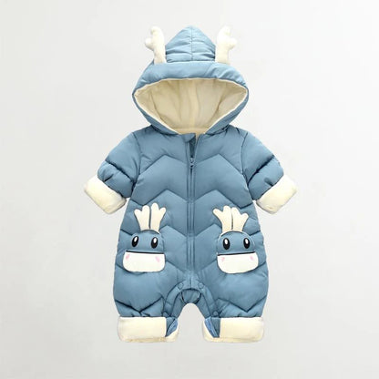 Cute Soft & Warm Hooded Newborn Snowsuit Jumpsuit