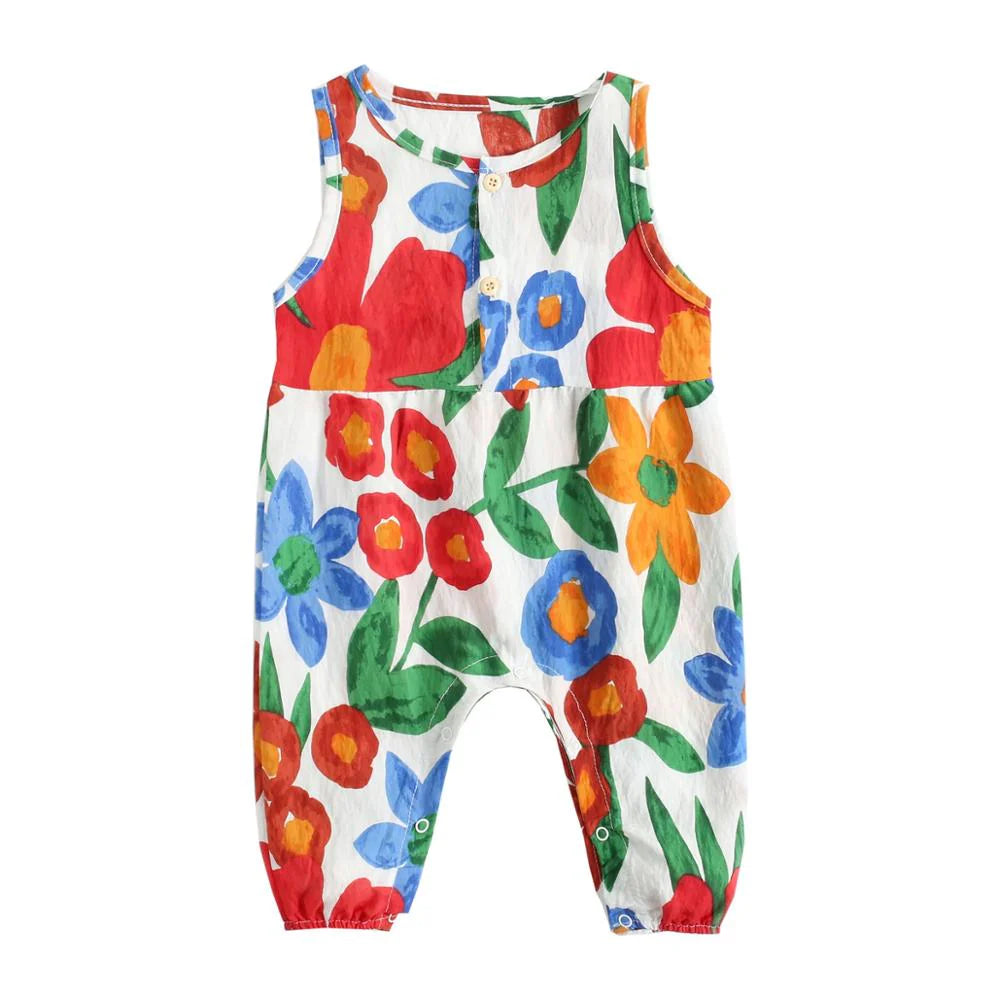 Baby Girls Sleeveless Jumpsuits
