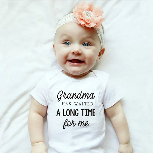 Grandma Waited A Long Time for Me Baby Bodysuits 0-24 Months