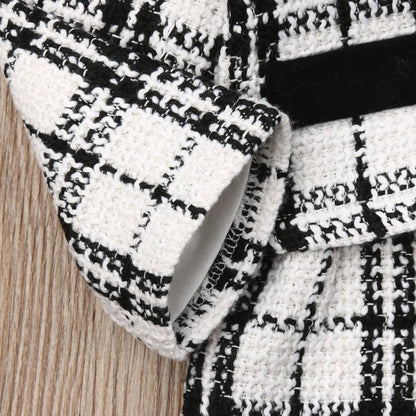 Elegant Plaid Clothing Set