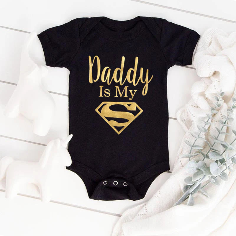 Baby Rompers Daddy Is My Hero 0-24M