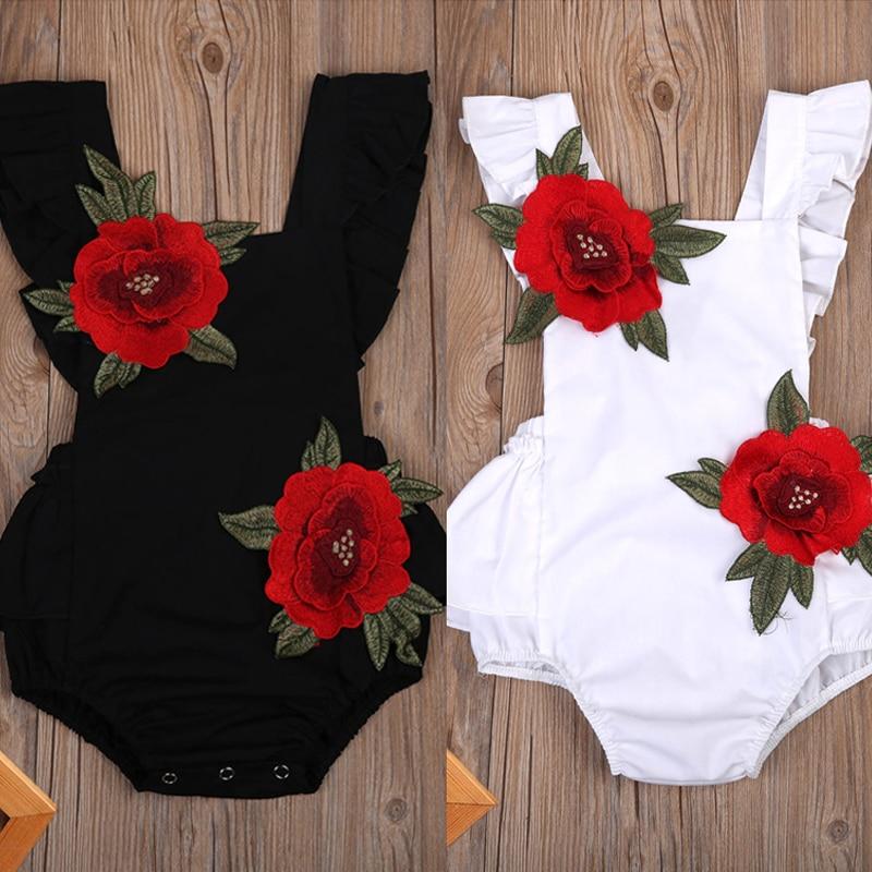 Cotton Flower Baby Girl Rompers