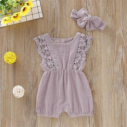 Cute Lace Romper & Headband
