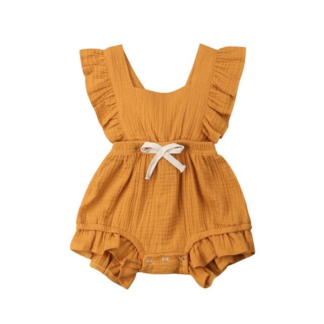 Cute Baby Girl Ruffle Romper 0-18M