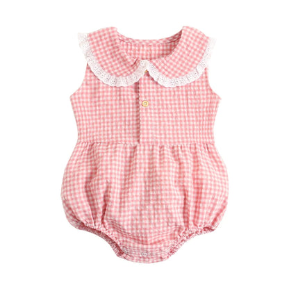 Cute Plaid Newborn Baby Toddler Bodysuits