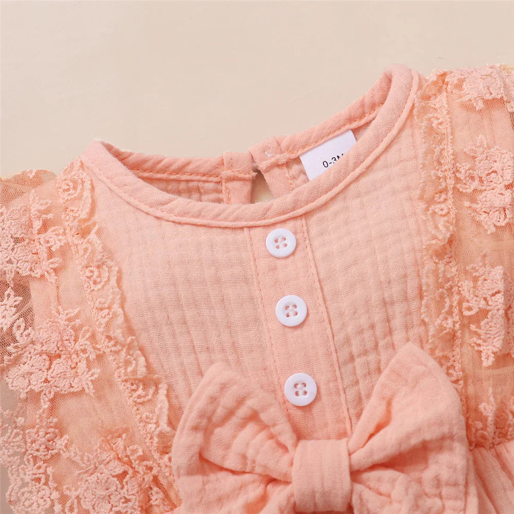 Cute Cotton Rompers Headband 0-18M