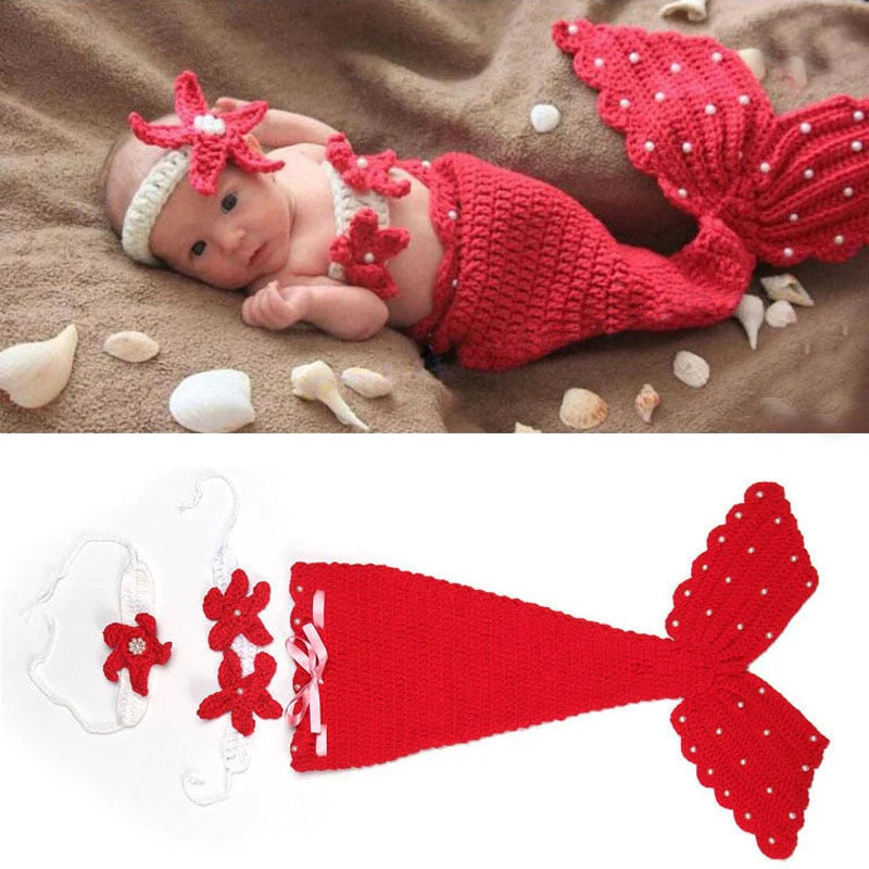 Mermaid Knitted Photography Costume