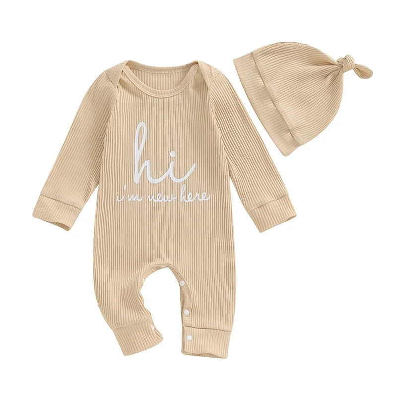 Newborn Baby Boys New Here Clothes Set