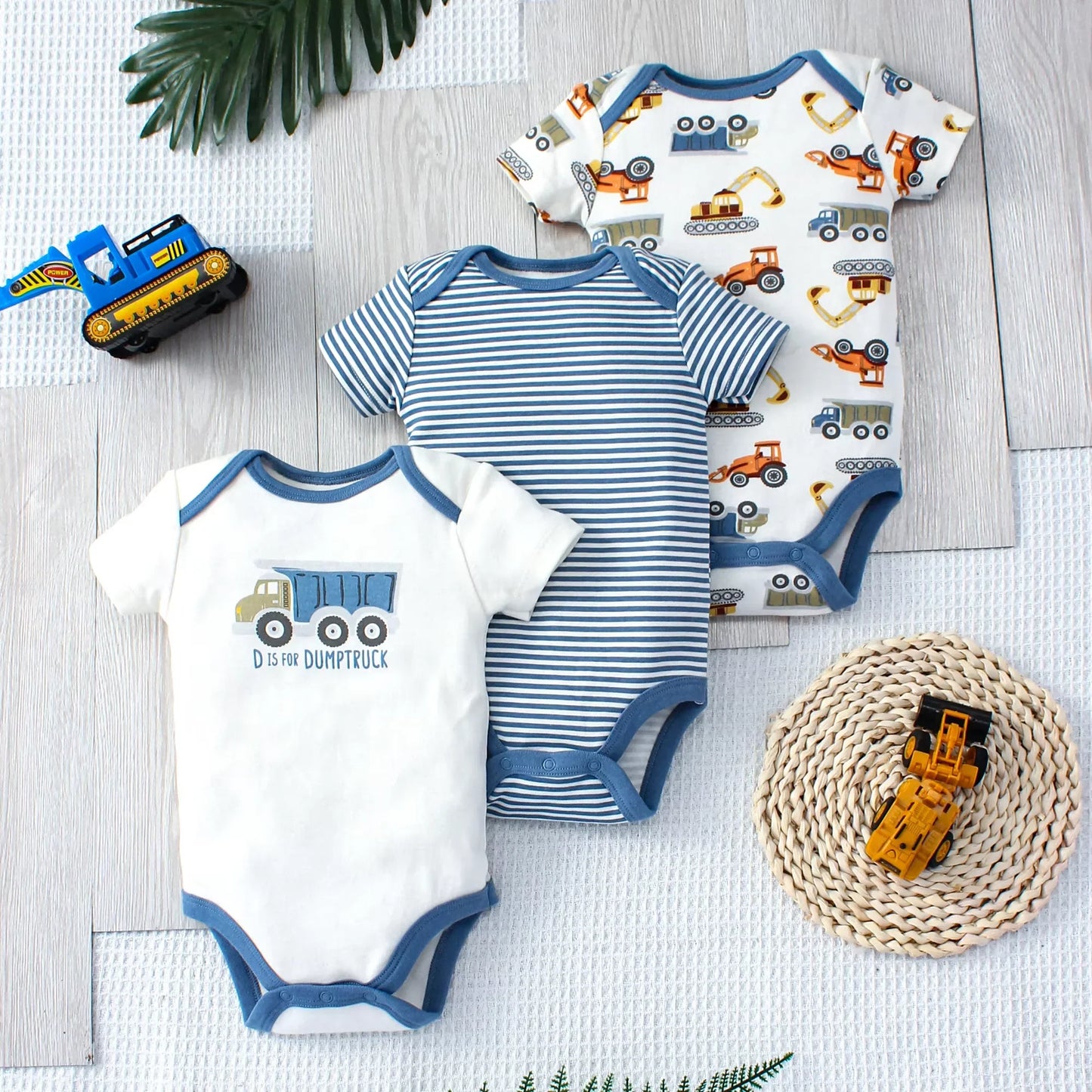 3PCS Baby Boys Bodysuit Sets