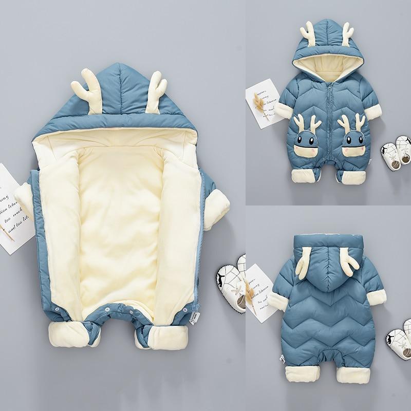 Cute Soft & Warm Hooded Newborn Snowsuit Jumpsuit