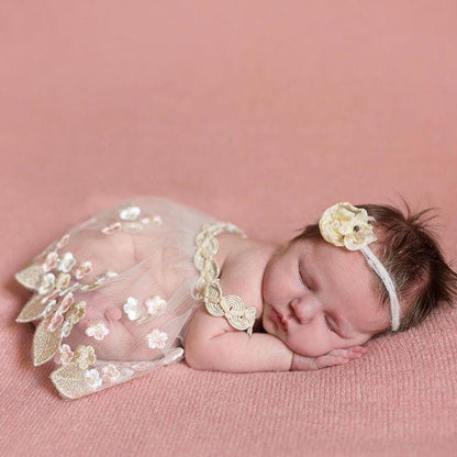 Newborn Photography Embroidery Lace Dress