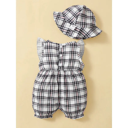 Summer Baby Jumpsuits & Hat