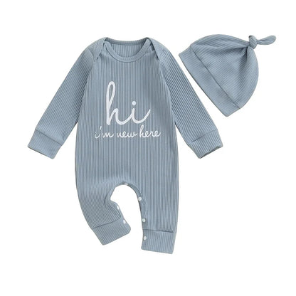 Newborn Baby Boys New Here Clothes Set