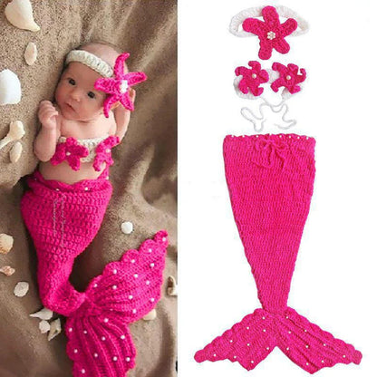 Mermaid Knitted Photography Costume