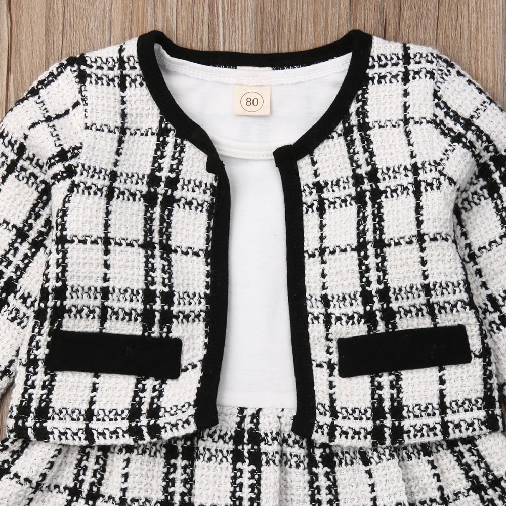 Elegant Plaid Clothing Set