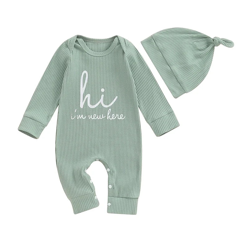 Newborn Baby Boys New Here Clothes Set