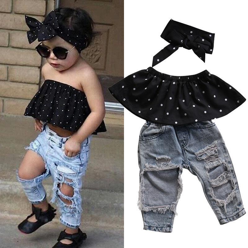 3pcs Fashion Baby Girl Clothes Set