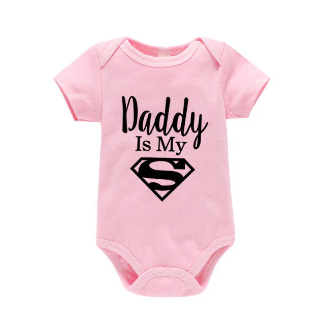 Baby Rompers Daddy Is My Hero 0-24M