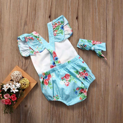 Baby Girl Flower Rompers 0-18 M