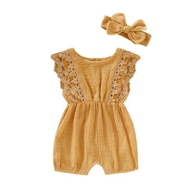 Cute Lace Romper & Headband
