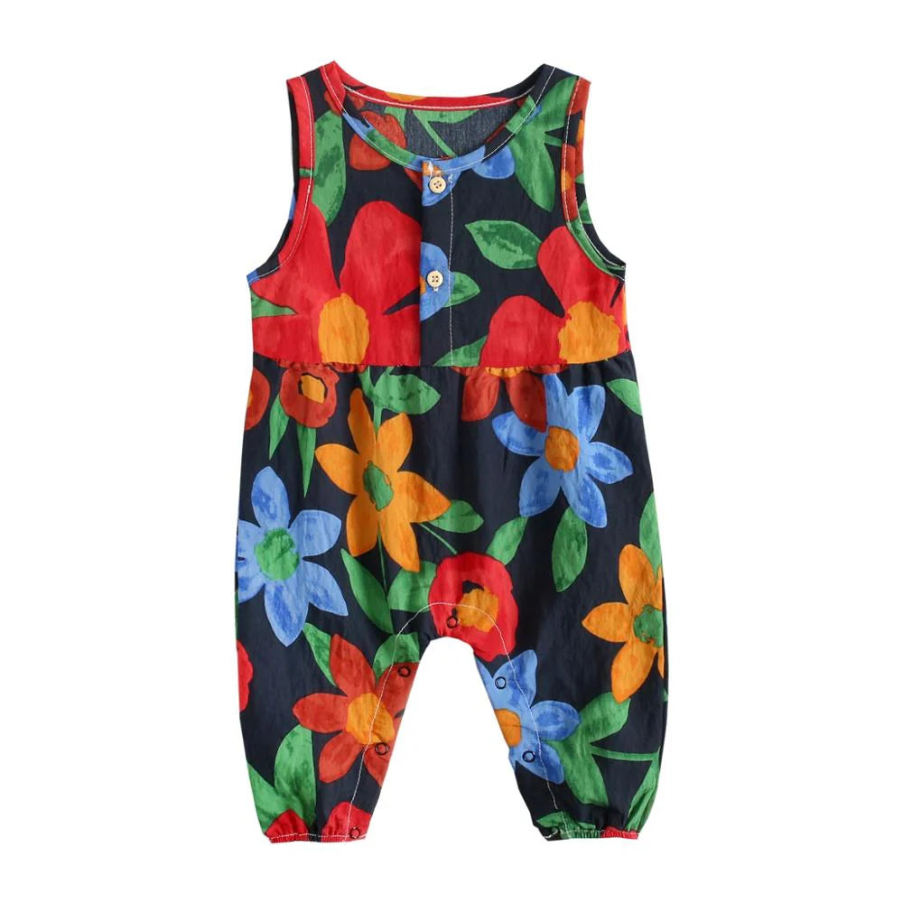 Baby Girls Sleeveless Jumpsuits
