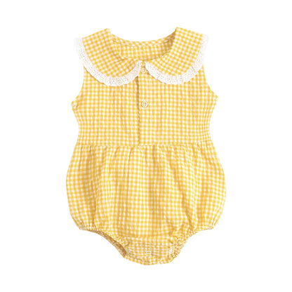 Cute Plaid Newborn Baby Toddler Bodysuits